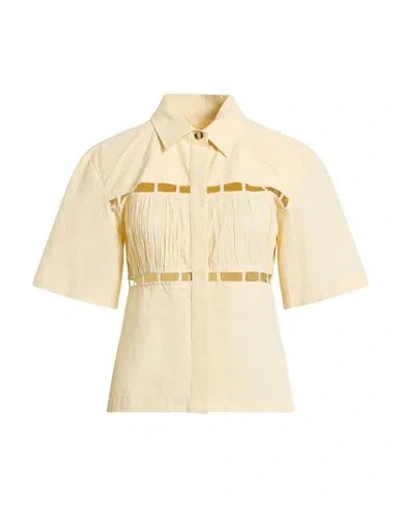 Nanushka Woman Shirt Ivory Size M Silk In Neutral