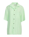 Nanushka Woman Shirt Light Green Size M Modal, Polyester In Green