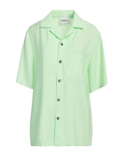Nanushka Woman Shirt Light Green Size M Modal, Polyester