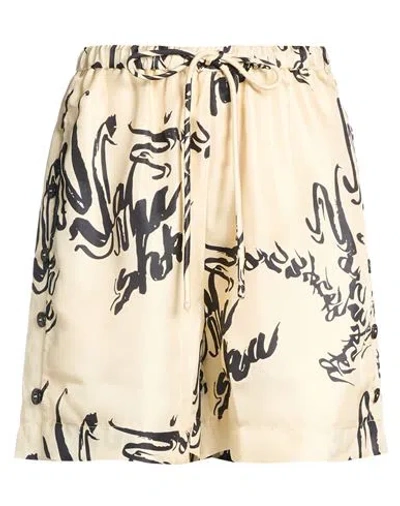 Nanushka Woman Shorts & Bermuda Shorts Cream Size L Silk In Neutral