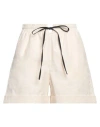 Nanushka Woman Shorts & Bermuda Shorts Cream Size M Cotton In White