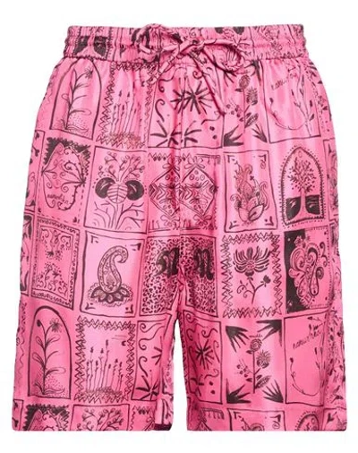 Nanushka Woman Shorts & Bermuda Shorts Fuchsia Size L Silk In Pink