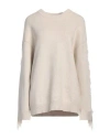 Nanushka Woman Sweater Cream Size M Cotton, Linen, Polyester In Neutral
