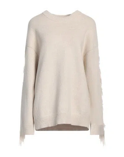 Nanushka Woman Sweater Cream Size M Cotton, Linen, Polyester In Neutral