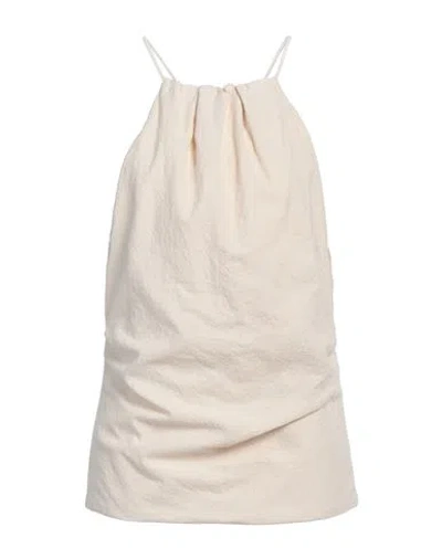 Nanushka Woman Top Beige Size L Cotton