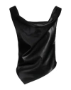 Nanushka Woman Top Black Size Xs Polyurethane, Polyester In Black