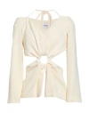 Nanushka Woman Top Cream Size M Acetate, Polyester In White