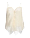 Nanushka Woman Top Cream Size S Polyester In White
