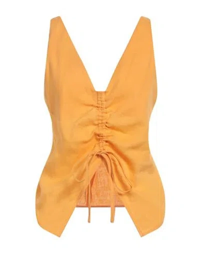 NANUSHKA NANUSHKA WOMAN TOP MANDARIN SIZE S LINEN