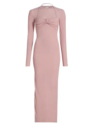 Nanushka Women's Artemiz Bodycon Maxi Dress In Pink