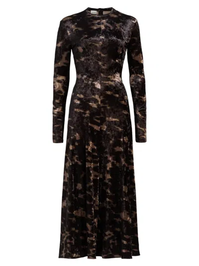 Nanushka Women's Jynx Velvet Cut Out Maxi Dress