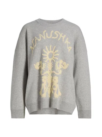 Nanushka Women's Oswin Logo Jacquard Sweater