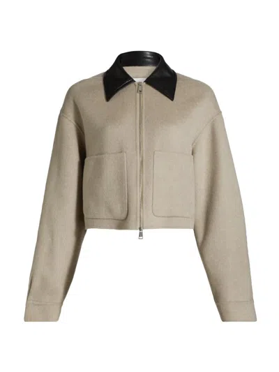 Nanushka Women's Phebe Wool Crop Jacket In Black