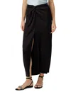 Nanushka Heida Satin Wrap Maxi Skirt In Black