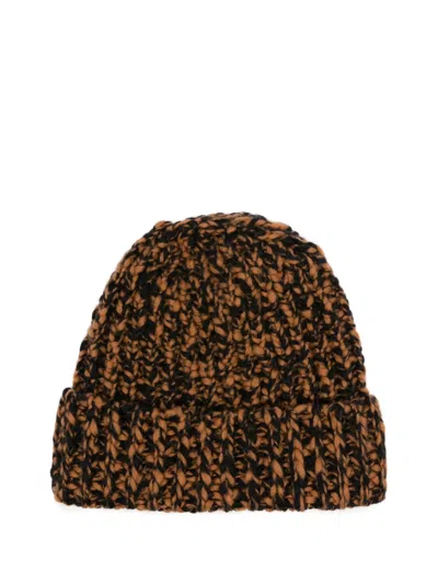 Nanushka Wool Beanie Hat In Brown
