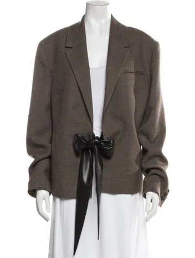 Pre-owned Nanushka Wool Blazer In Brown