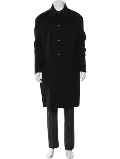 Pre-owned Nanushka Wool Coat In Black