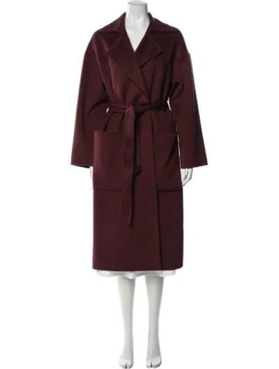 Pre-owned Nanushka Wool Coat In Burgundy