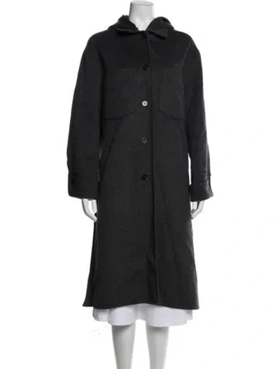 Pre-owned Nanushka Wool Coat In Grey