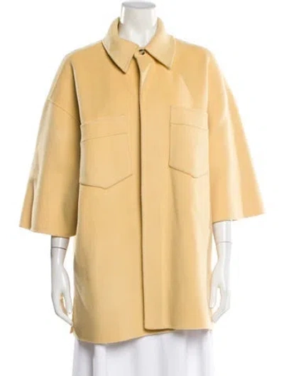 Pre-owned Nanushka Wool Coat In Yellow