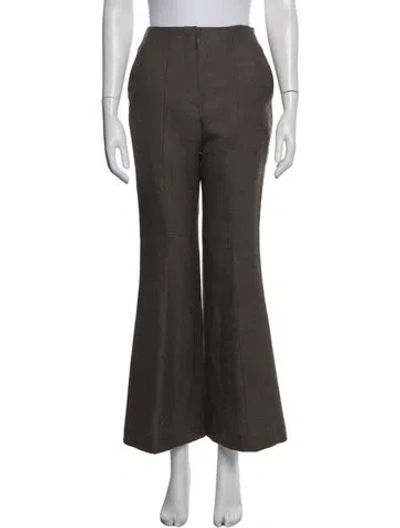 Pre-owned Nanushka Wool Flared Pants In Gray