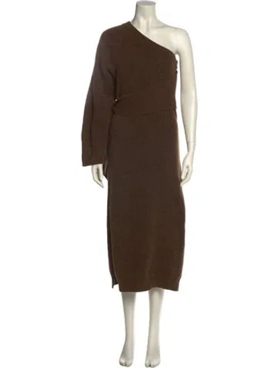 Pre-owned Nanushka Wool Long Dress In Brown