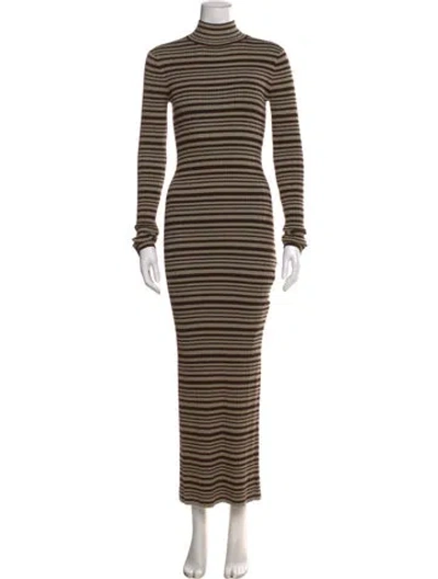 Pre-owned Nanushka Wool Long Dress In Brown