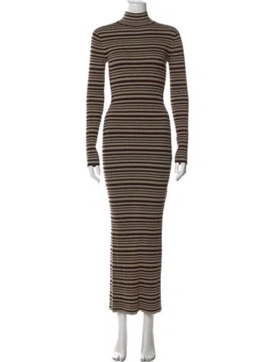 Pre-owned Nanushka Wool Long Dress In Brown
