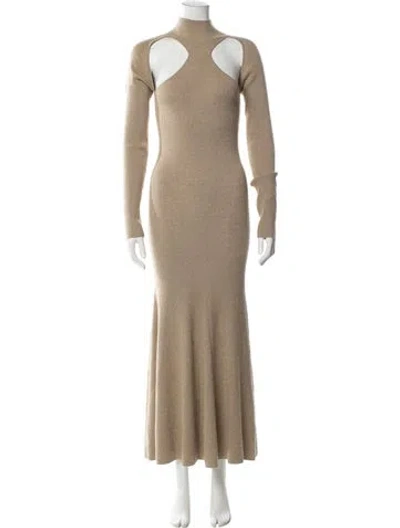 Pre-owned Nanushka Wool Midi Length Dress In Neutral
