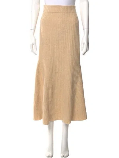 Pre-owned Nanushka Wool Midi Length Skirt In Neutral