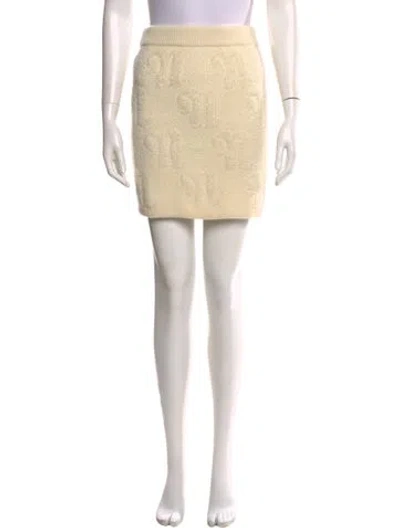 Pre-owned Nanushka Wool Mini Skirt In Neutral