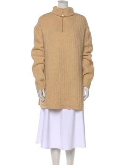 Pre-owned Nanushka Wool Mock Neck Sweater In Neutral