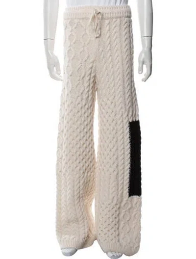 Pre-owned Nanushka Wool Patterned Lounge Bottoms In Neutrals