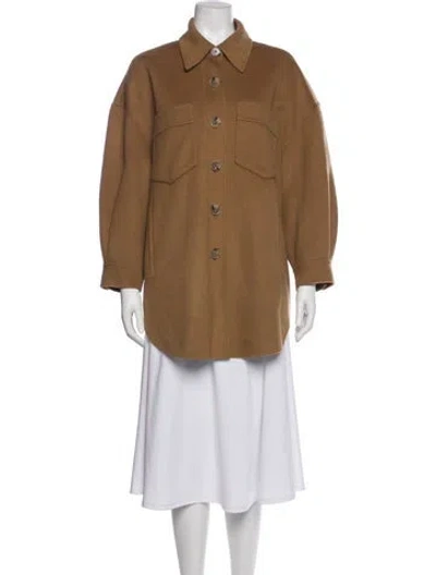 Pre-owned Nanushka Wool Peacoat In Neutral