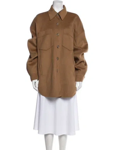 Pre-owned Nanushka Wool Peacoat In Neutral