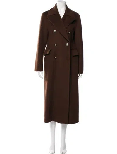 Pre-owned Nanushka Wool Trench Coat In Brown