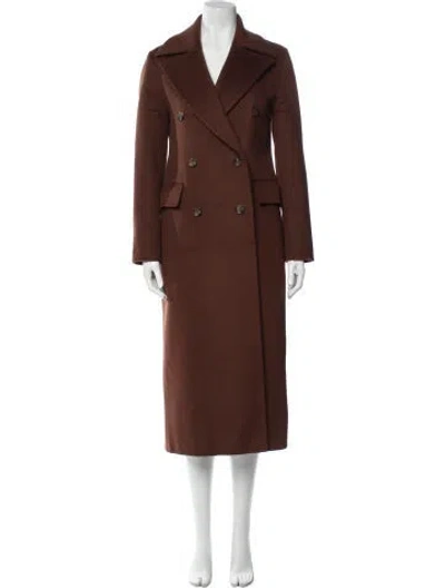 Pre-owned Nanushka Wool Trench Coat In Brown