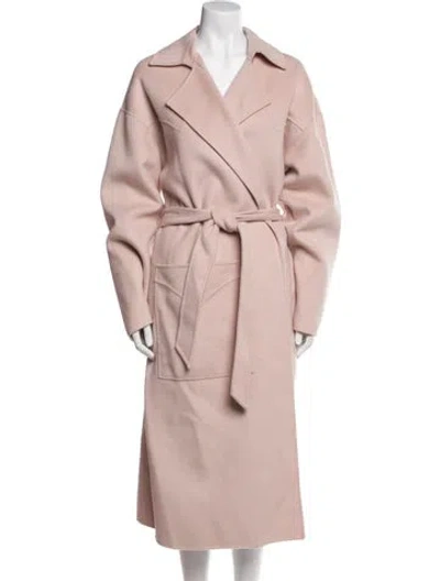 Pre-owned Nanushka Wool Trench Coat In Pink