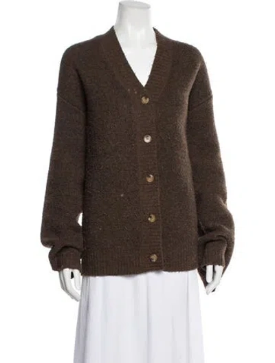 Pre-owned Nanushka Wool V-neck Sweater In Brown