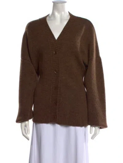 Pre-owned Nanushka Wool V-neck Sweater In Brown