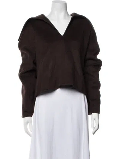 Pre-owned Nanushka Wool V-neck Sweater In Brown