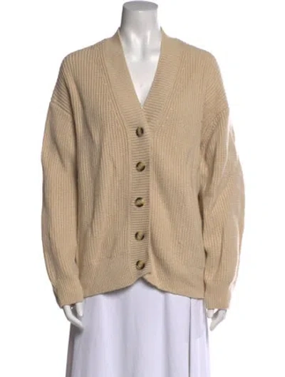 Pre-owned Nanushka Wool V-neck Sweater In Neutral