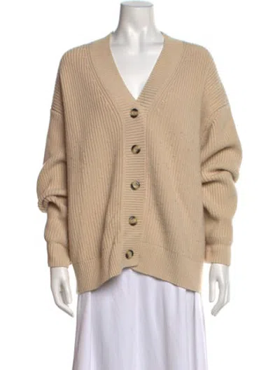 Pre-owned Nanushka Wool V-neck Sweater In Neutrals