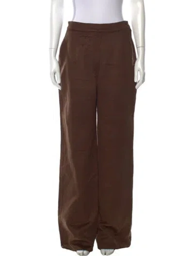 Pre-owned Nanushka Wool Wide Leg Pants W/ Tags In Brown