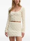 Nanushka Woven Buttoned-up Top In White