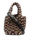 Nanushka Woven Top-handle Tote In Schwarz