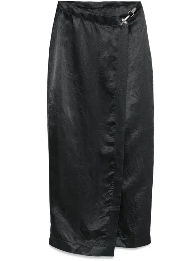 Nanushka Wrap Midi Skirt In Green