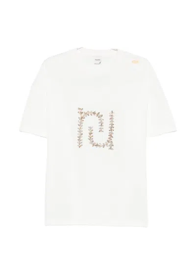 Nanushka Wren Paisley-monogram Oversized T-shirt In White