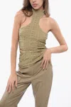 Nanushka Wrinkled Effect Halter Neck Marinde Top In Green