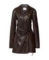 Nanushka Xaviera Okobor Wrap Mini Dress In Black